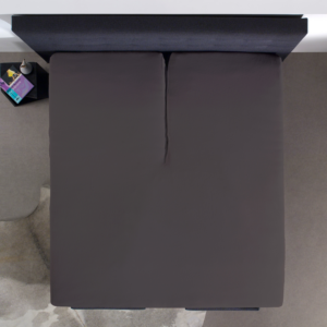 Splittopper Katoen Hoeslaken Antraciet 140 x 200