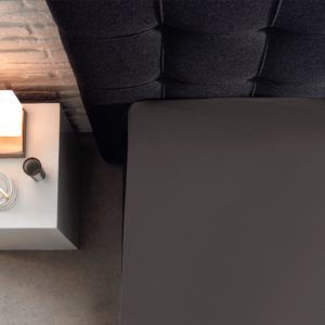 Splittopper Katoen Hoeslaken Antraciet 160 x 200