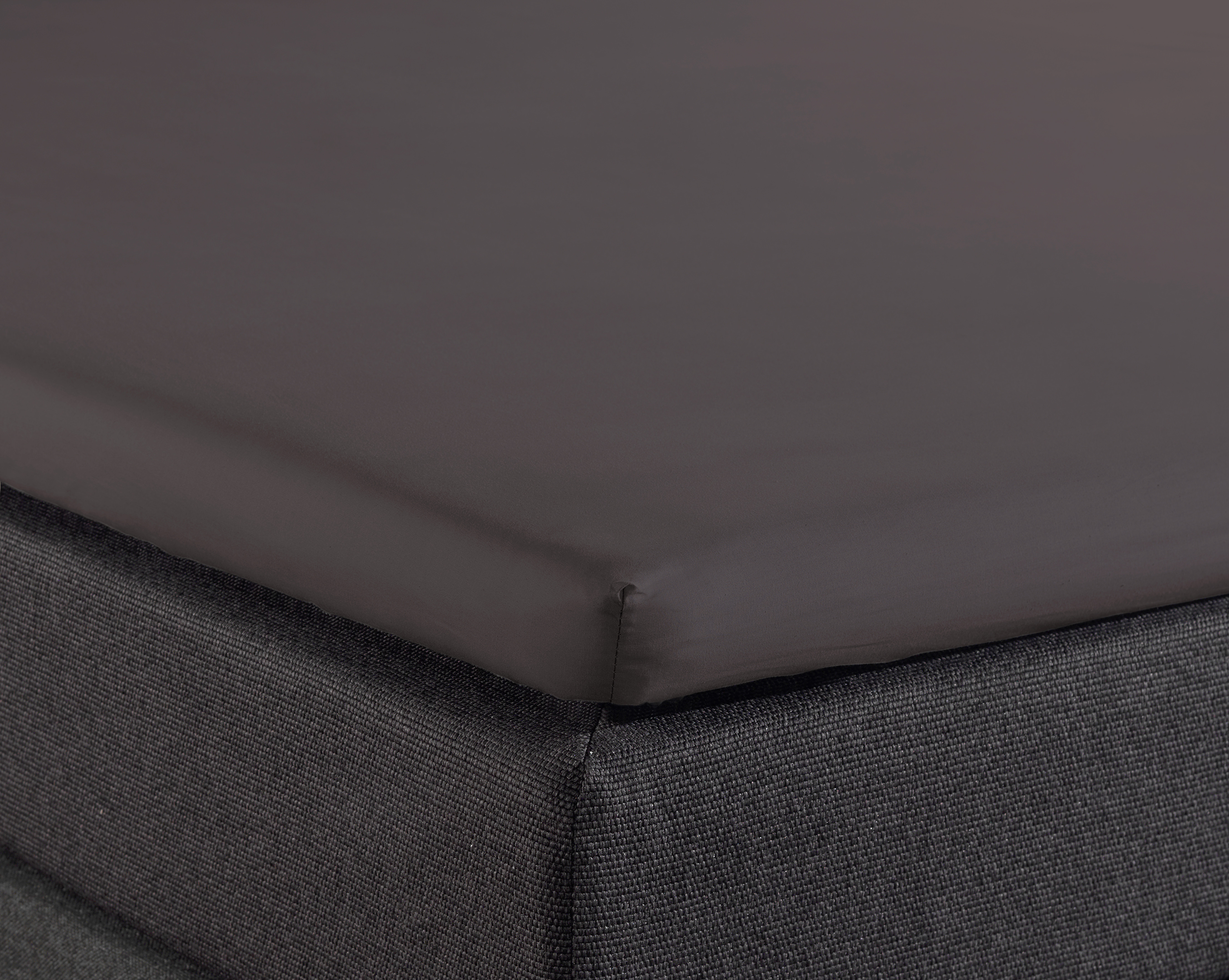 Splittopper Katoen Hoeslaken Antraciet 160 x 220