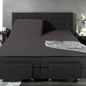 Splittopper Katoen Hoeslaken Antraciet 160 x 220