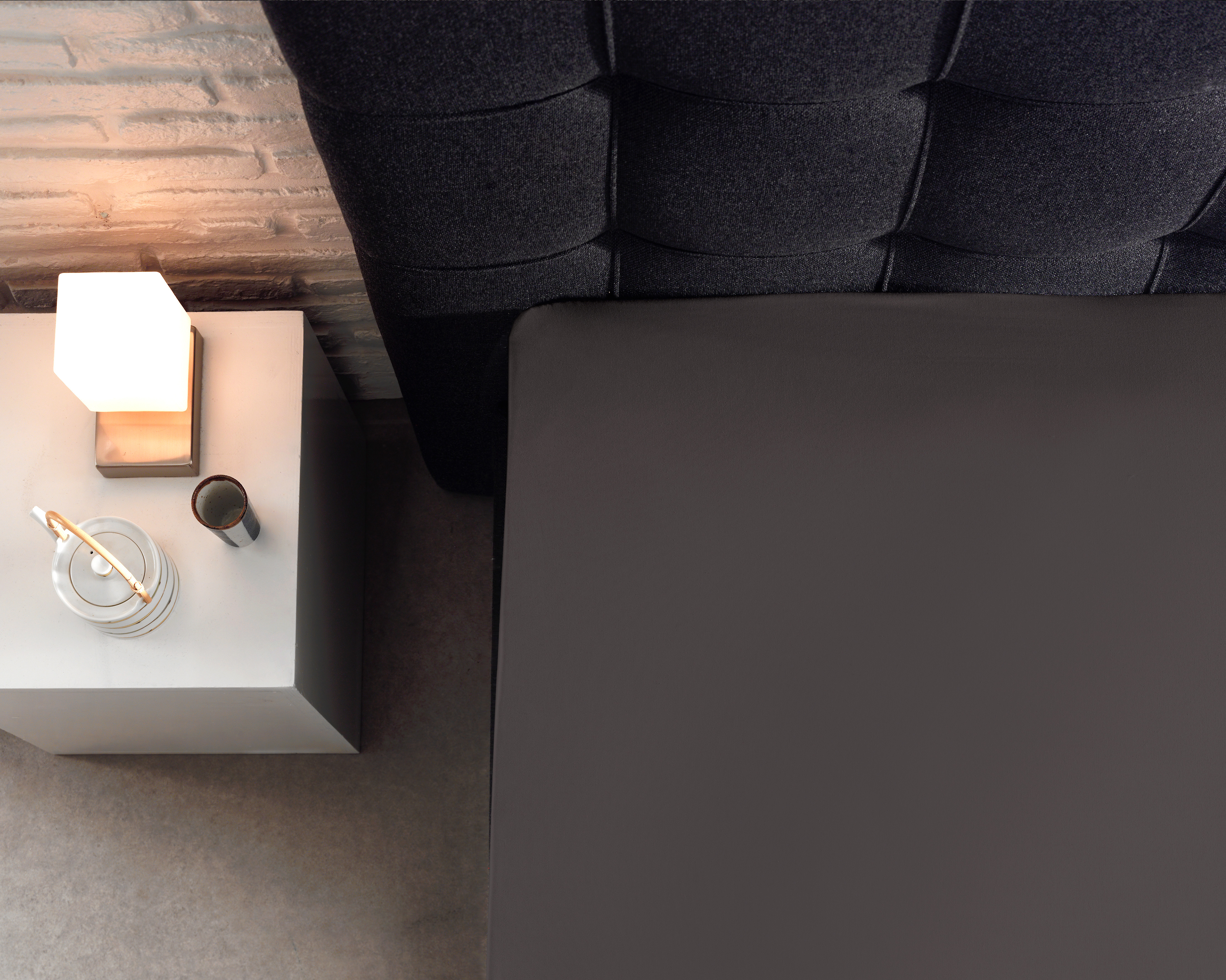 Splittopper Katoen Hoeslaken Antraciet 160 x 220