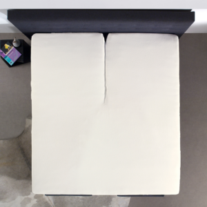 Splittopper Katoen Hoeslaken Creme 140 x 200