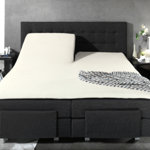 Splittopper Katoen Hoeslaken Creme 160 x 210