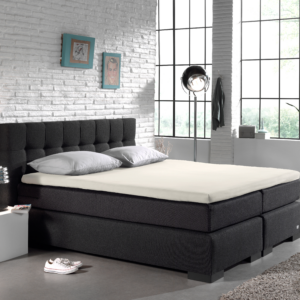 Splittopper Katoen Hoeslaken Creme 180 x 200