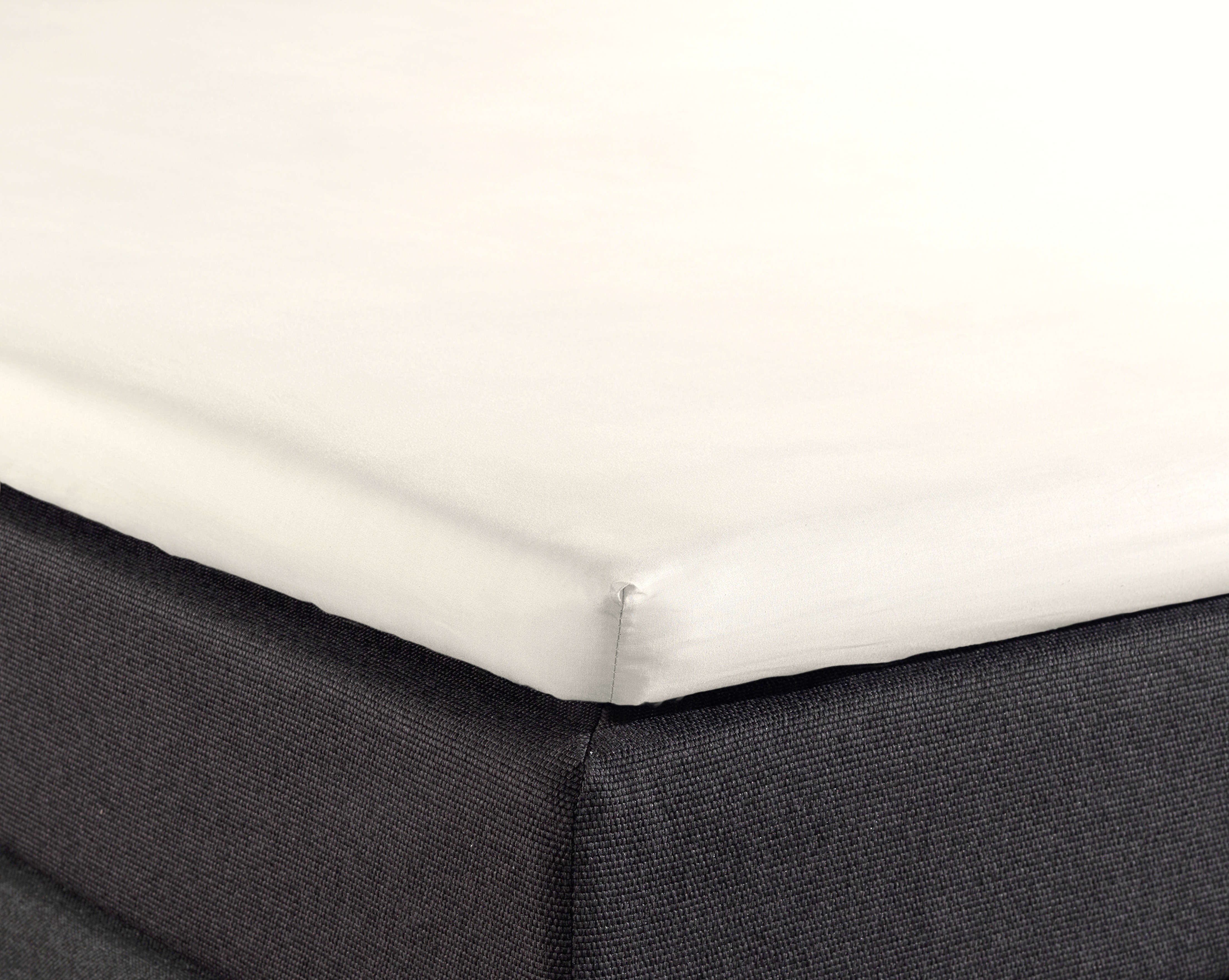 Splittopper Katoen Hoeslaken Creme 180 x 210