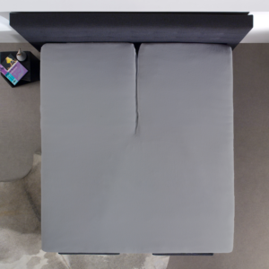 Splittopper Katoen Hoeslaken Grijs 160 x 200