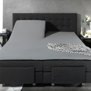 Splittopper Katoen Hoeslaken Grijs 160 x 200