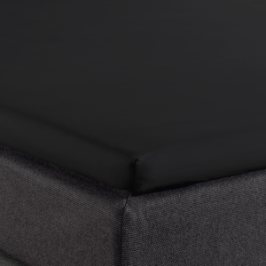Splittopper Katoen Hoeslaken Zwart 140 x 200