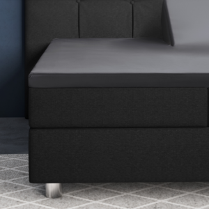 Splittopper Satijn Hoeslaken Antraciet 180 x 200