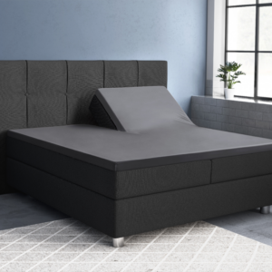 Splittopper Satijn Hoeslaken Antraciet 180 x 220