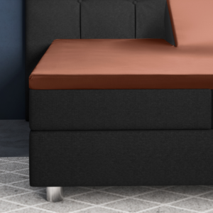 Splittopper Satijn Hoeslaken Bruin 180 x 200