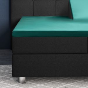 Splittopper Satijn Hoeslaken Donker Groen 160 x 200