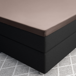 Splittopper Satijn Hoeslaken Taupe 160 x 200