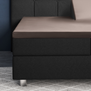 Splittopper Satijn Hoeslaken Taupe 160 x 200