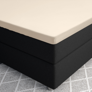 Splittopper Satijn Hoeslaken Zand 160 x 200