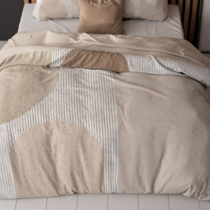 Teddy Print Crème 200 x 200/220