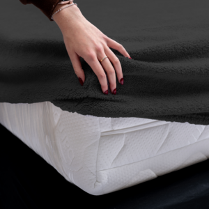 Teddy hoeslaken Antraciet 160 x 200