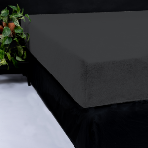 Teddy hoeslaken Antraciet 90 x 200