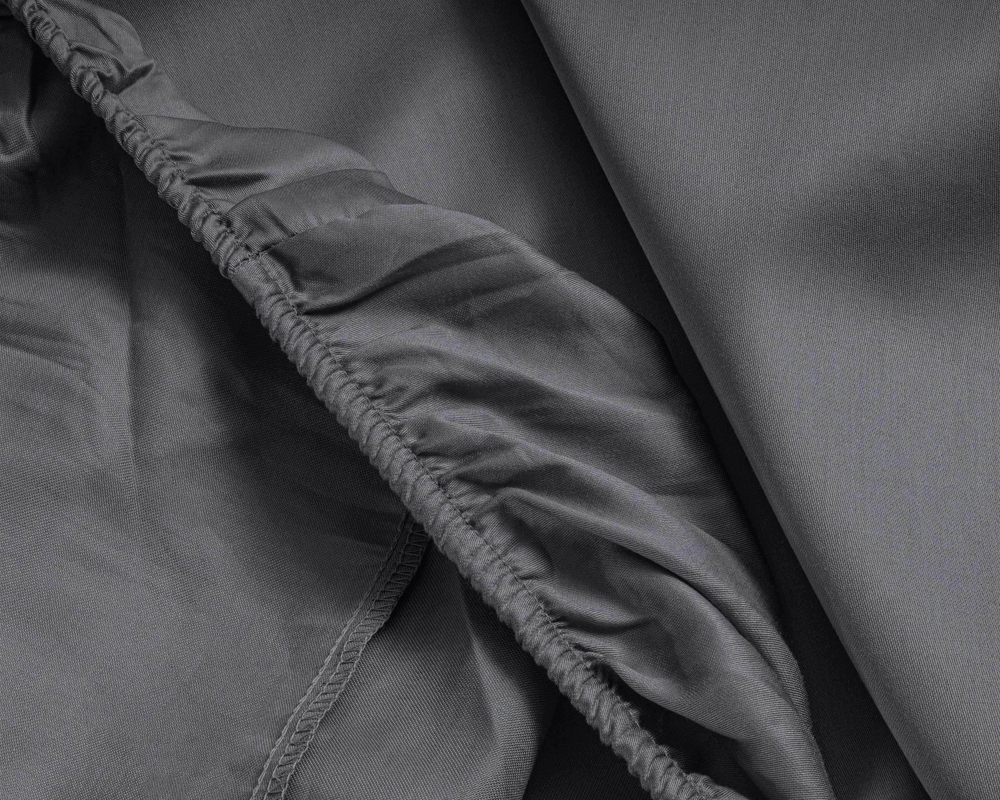 Topper Satijn Hoeslaken Antraciet 90 x 200