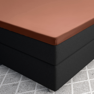 Topper Satijn Hoeslaken Bruin 160 x 220