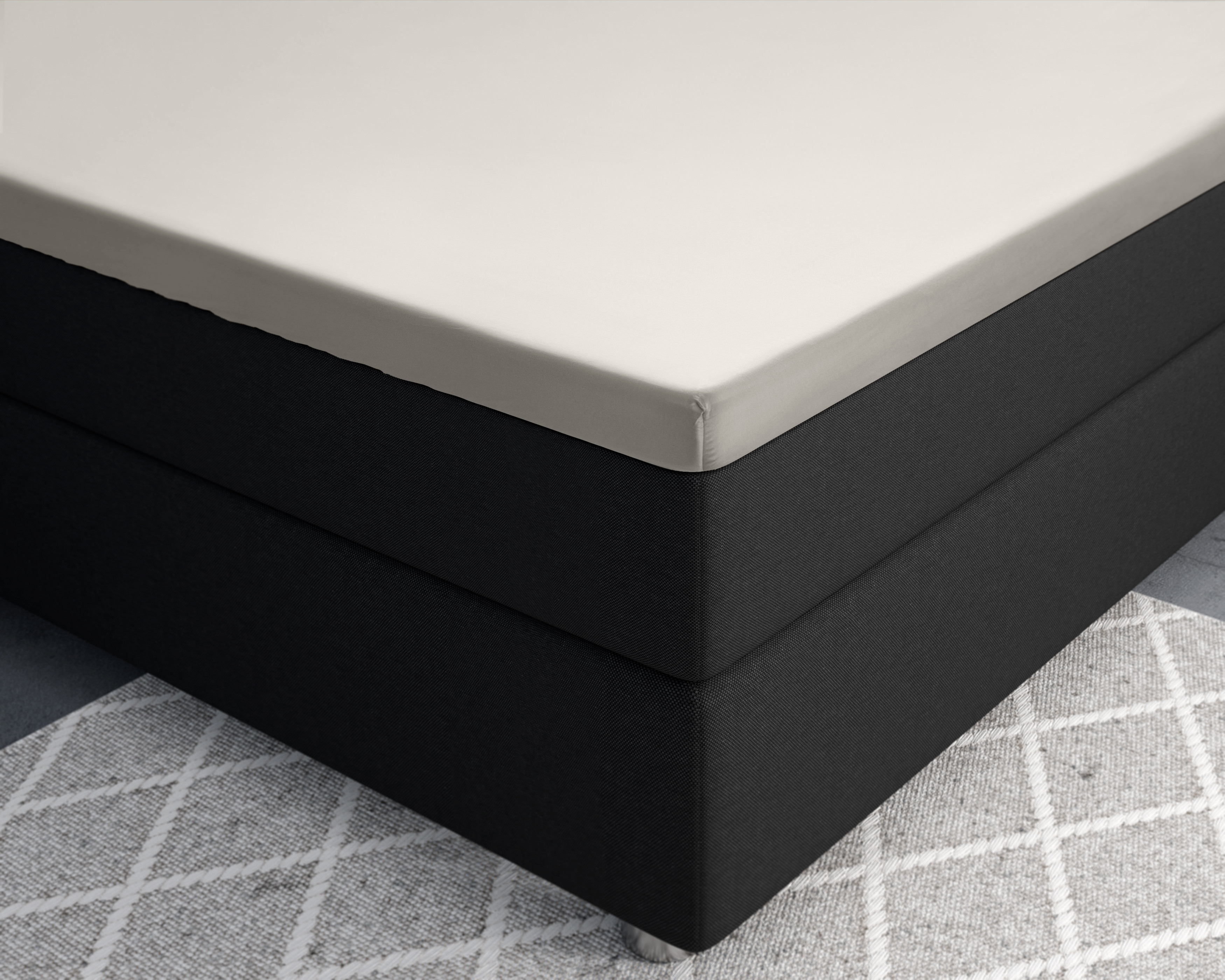 Topper Satijn Hoeslaken Creme 90 x 200