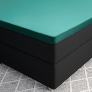 Topper Satijn Hoeslaken Donker Groen 180 x 200