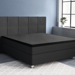 Topper Satijn Hoeslaken Zwart 90 x 200