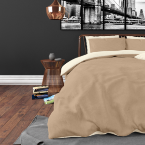 Twin Face Creme/Taupe 140 x 220