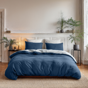 Twin Face Navy/Wit 140 x 220