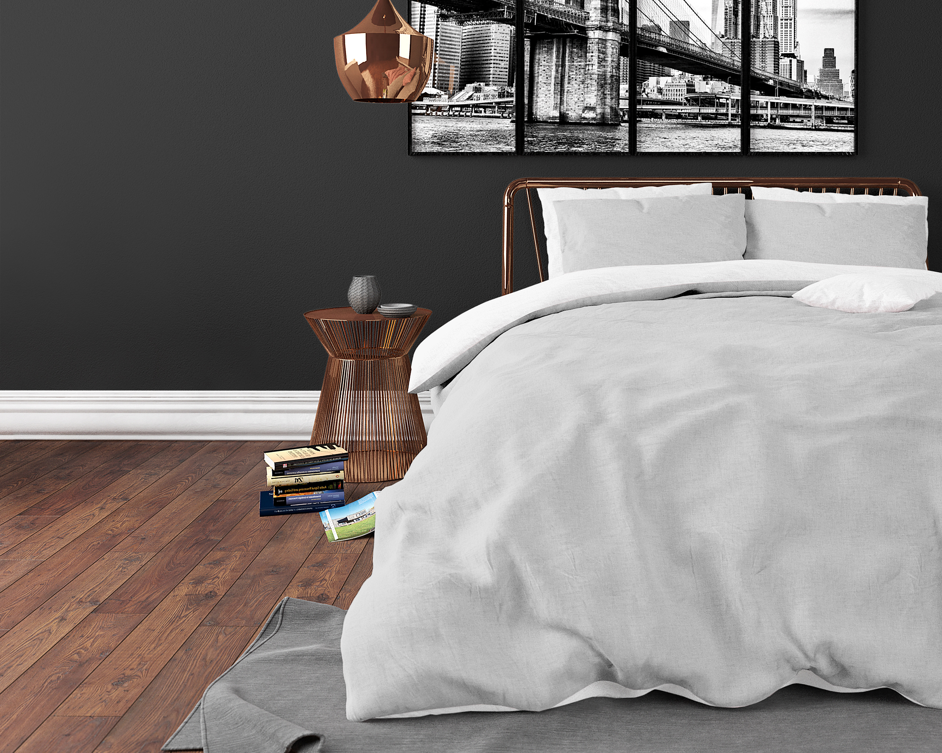 Twin Face Wit/Grijs 140 x 220