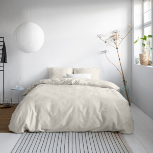 Uni Satijn Dekbedovertrek Creme 140 x 200/220