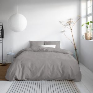 Uni Satijn Dekbedovertrek Grijs 240 x 200/220