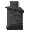 Uni Satijn Dekbedovertrek Zwart 140 x 200/220
