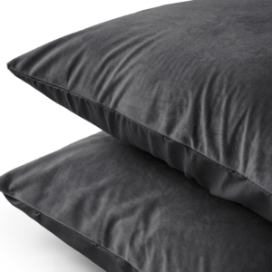 Velvet 2 in 1 kussenslopen Antraciet 60 x 70