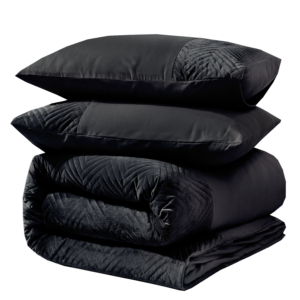 Velvet Crossline Zwart 200 x 200/220