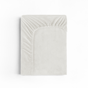 Velvet Hoeslaken Creme 160 x 200