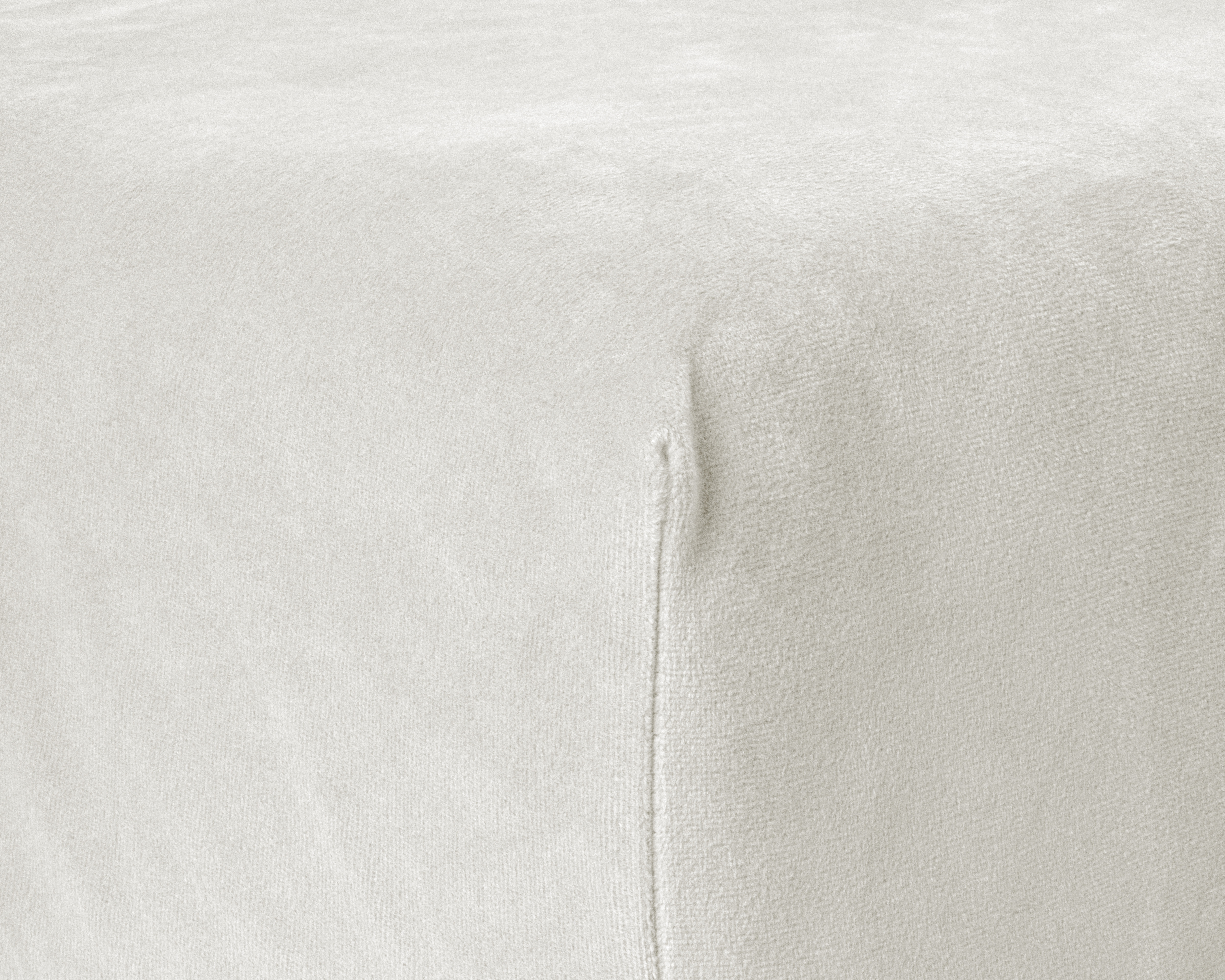 Velvet Hoeslaken Creme 90 x 200