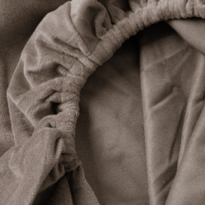 Velvet Hoeslaken Taupe 140 x 200