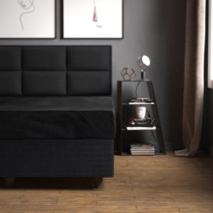 Velvet Hoeslaken Zwart 180 x 200