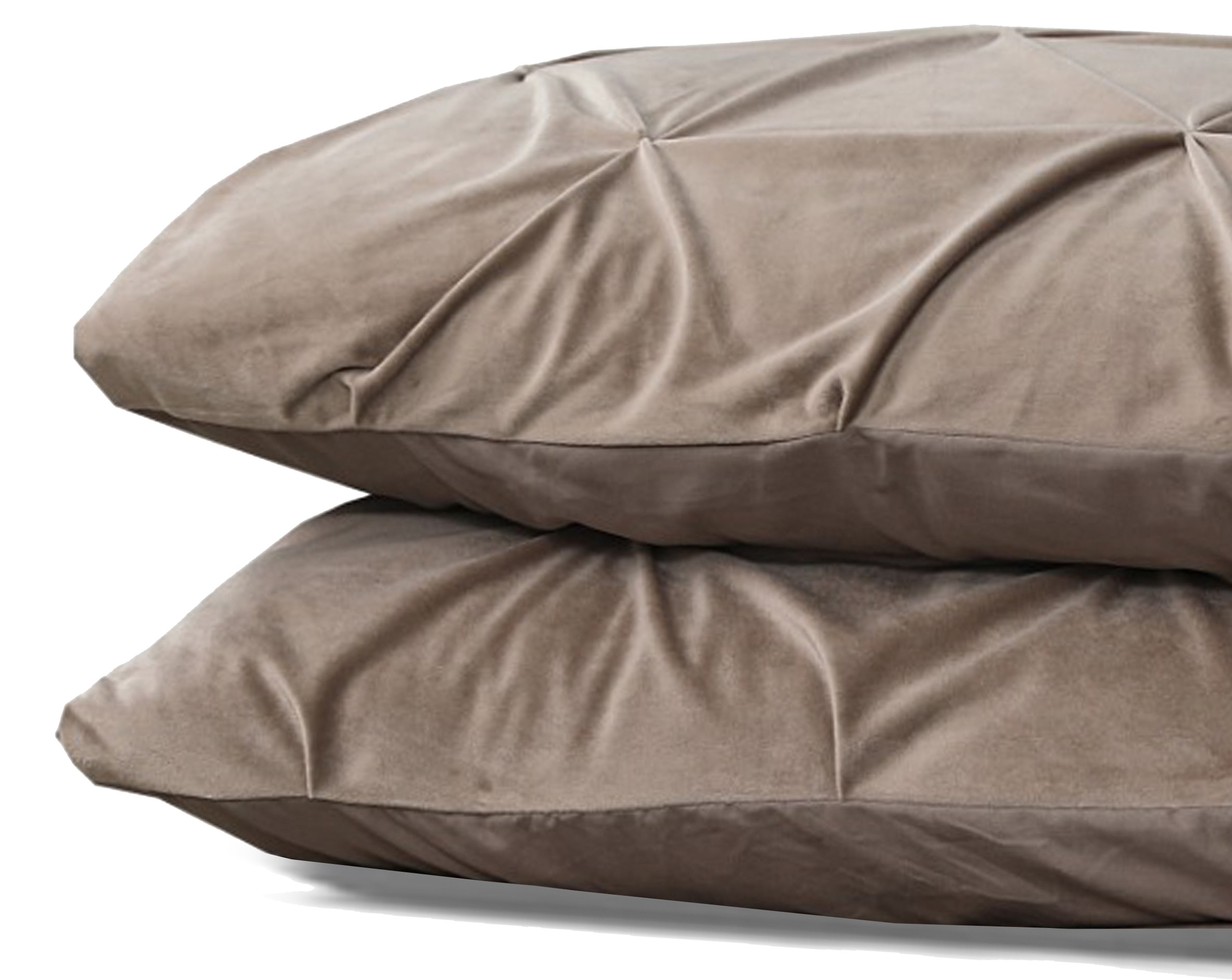 Velvet Pintuck 2pack kussenslopen Taupe 60 x 70