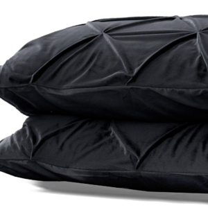 Velvet Pintuck 2pack kussenslopen Zwart 60 x 70