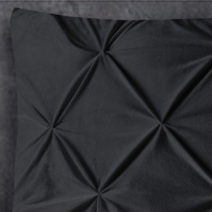 Velvet Pintuck 2pack kussenslopen Zwart 60 x 70