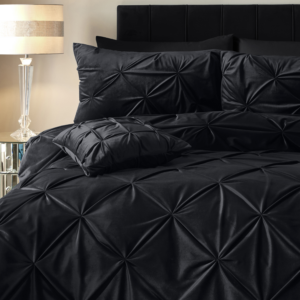 Velvet Pintuck Zwart 200 x 200/220