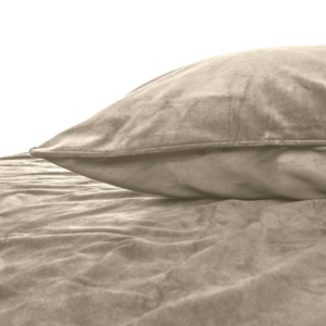 Velvet Piping Taupe / Grijs 140 x 220