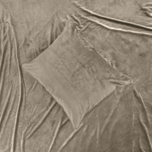 Velvet Piping Taupe / Grijs 140 x 220