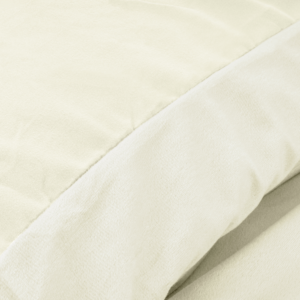 Velvet Uni Dekbedovertrek Creme 140 x 220