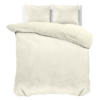 Velvet Uni Dekbedovertrek Creme 240 x 220