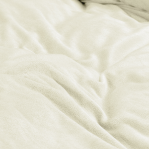 Velvet Uni Dekbedovertrek Creme 240 x 220