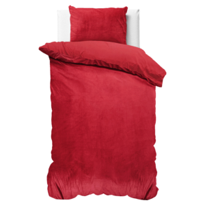 Velvet Uni Dekbedovertrek Rood 140 x 220