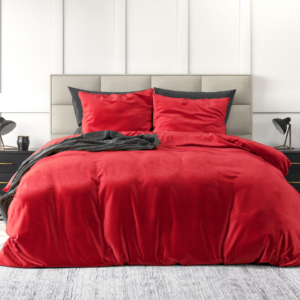 Velvet Uni Dekbedovertrek Rood 240 x 220